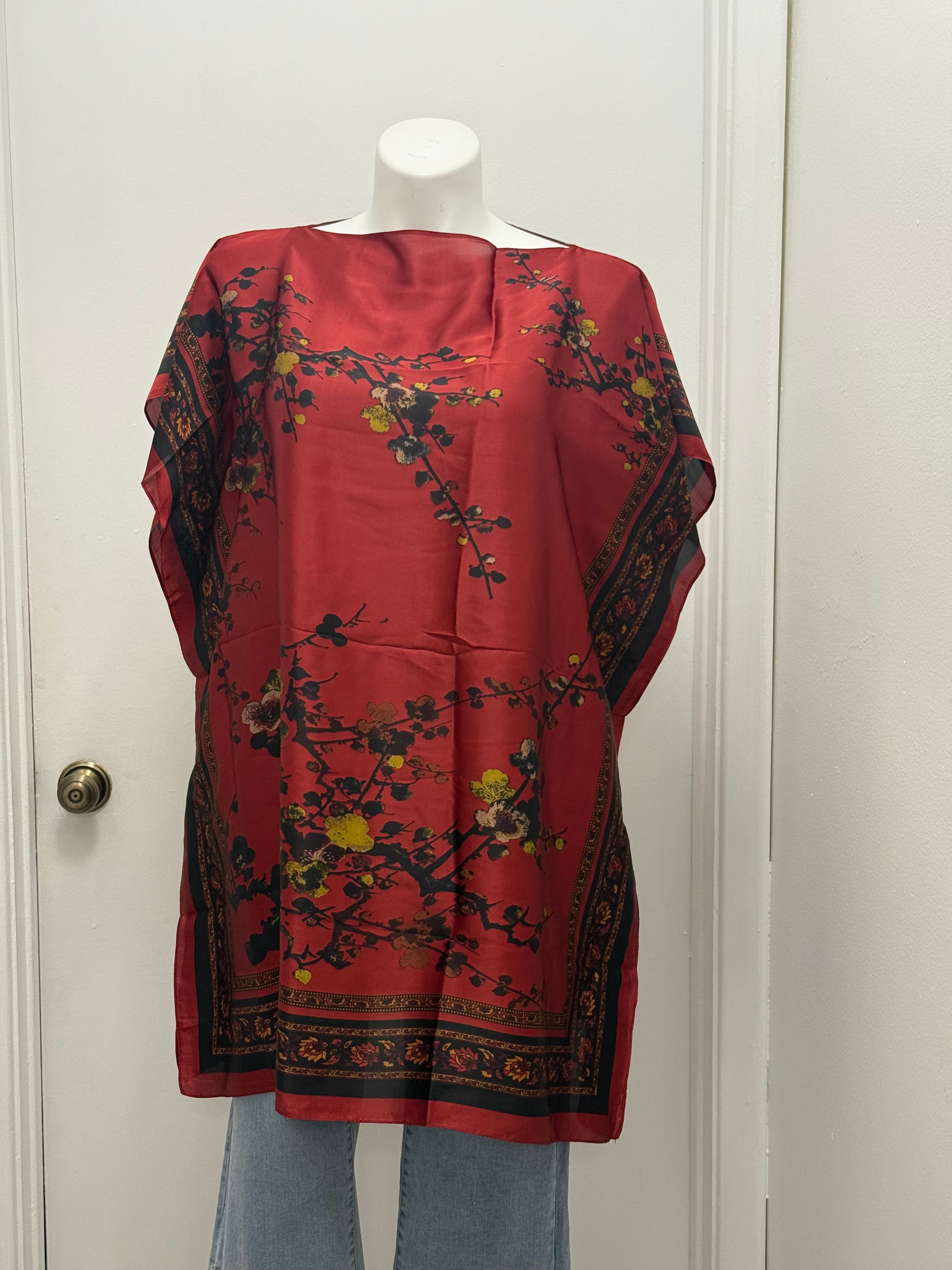 #13-1 Satin Kaftan Tunic Top/Dress