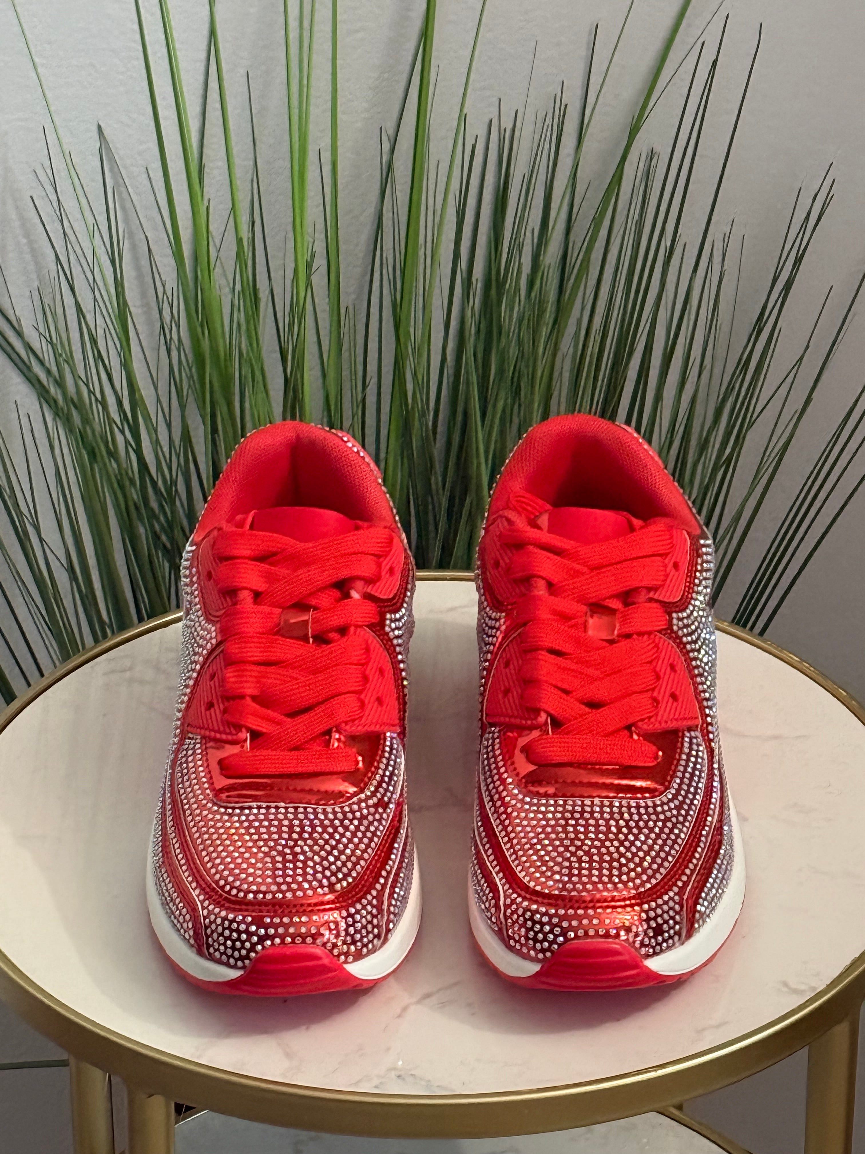 Queen Cherry Rhinestone Sneakers