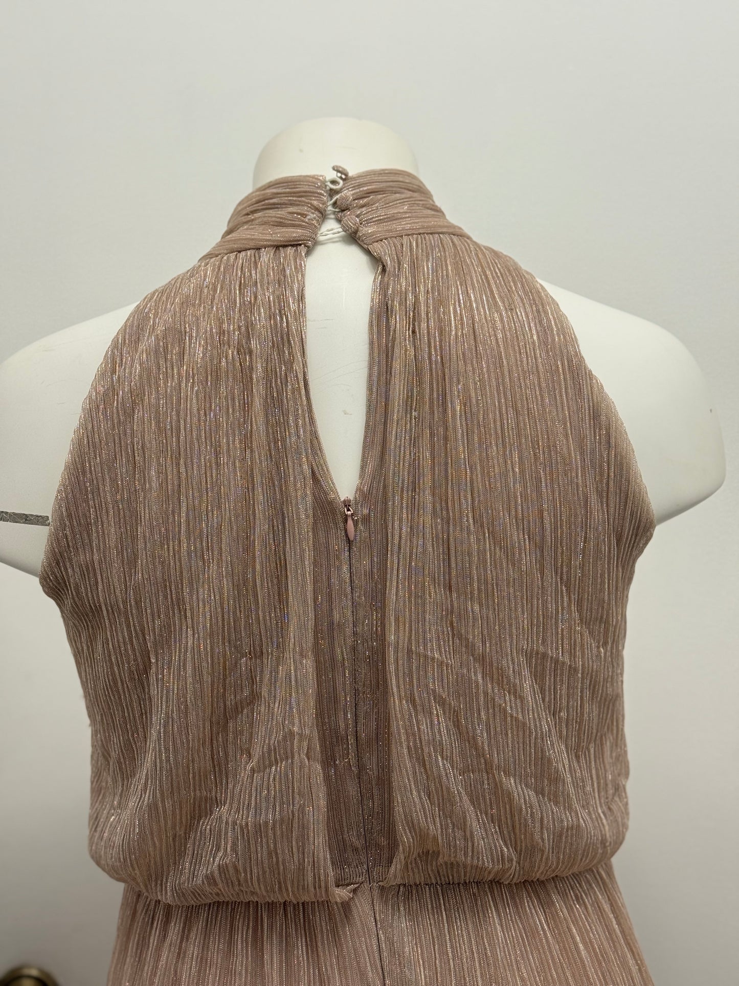 #350 Glitter Halter Dress