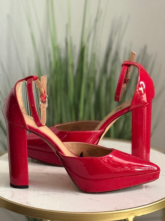 #183 Dorothy Patent Platform Heels