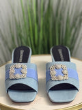 #255 Kay Denim Bling Kitten Heel