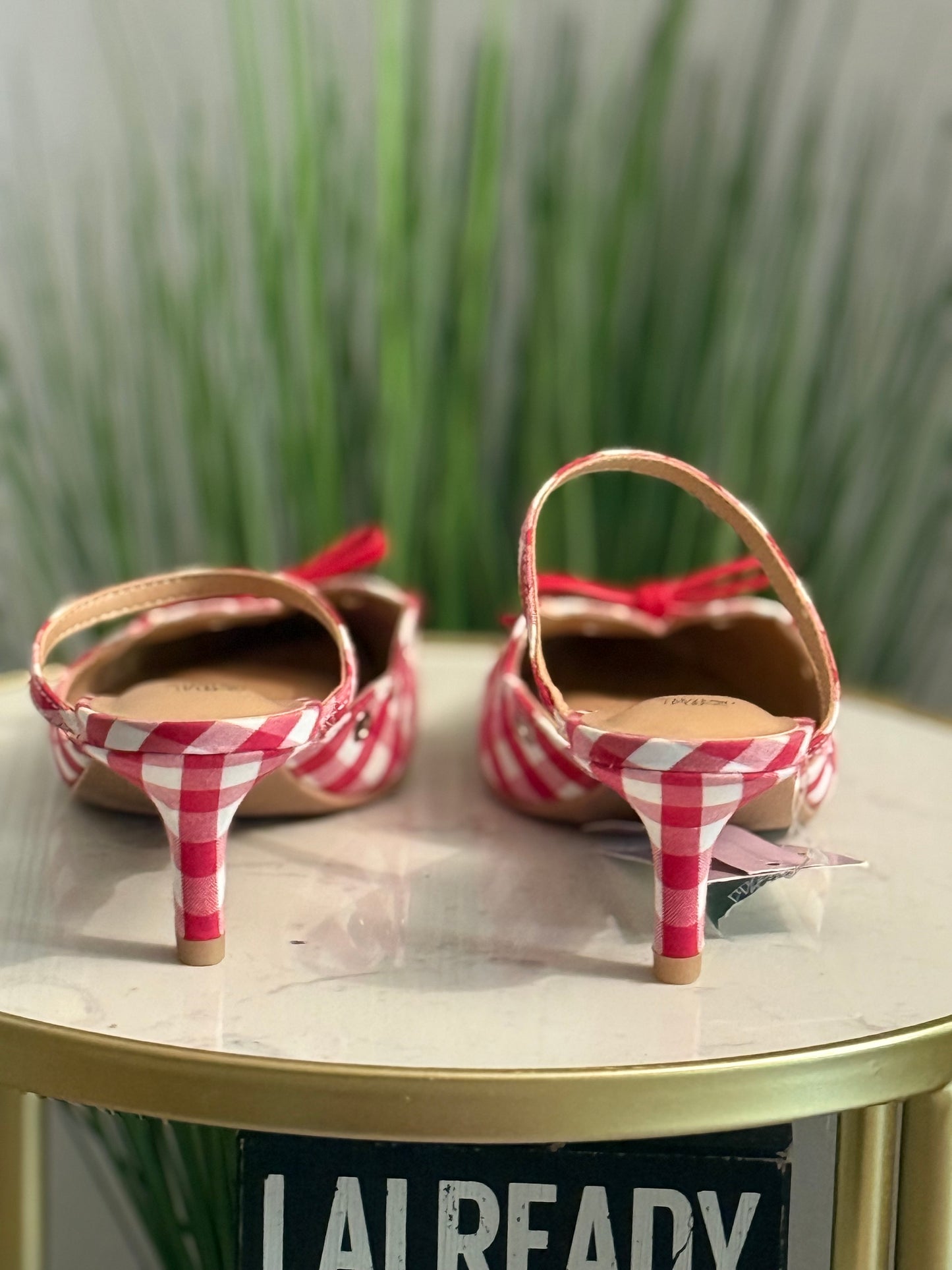 #238 Gingham Kitten Heels