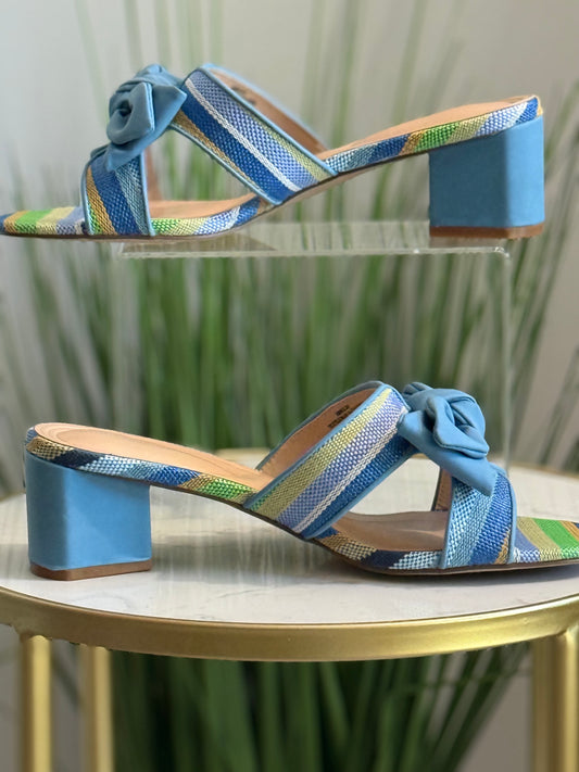 #238 Raffia Bow Kitten Heel