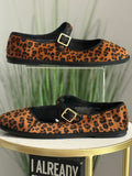 #246 Leopard Mary Jane Flats