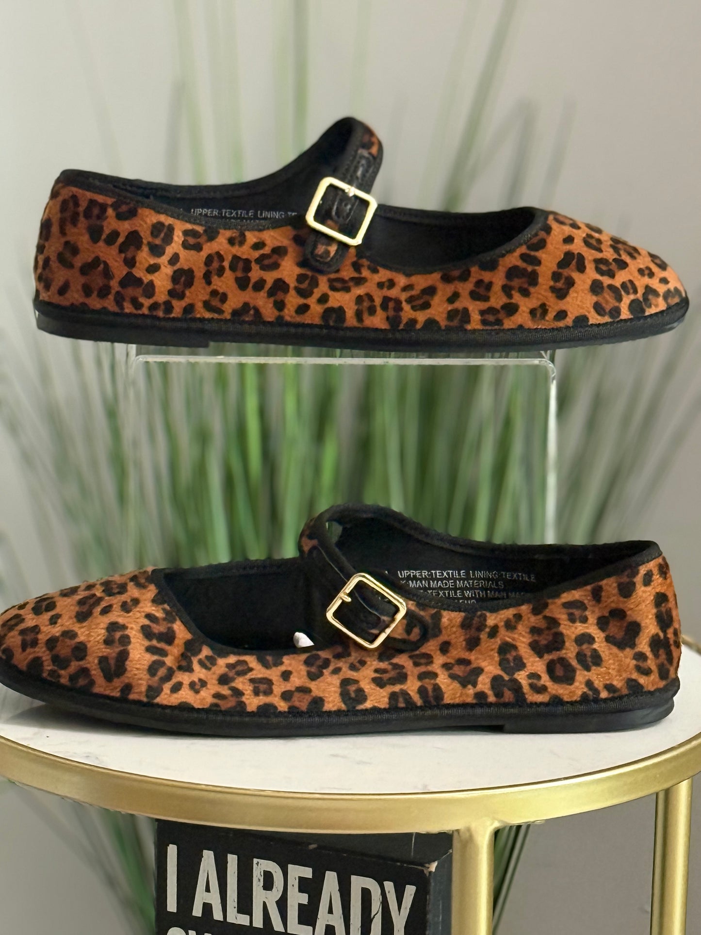 #246 Leopard Mary Jane Flats