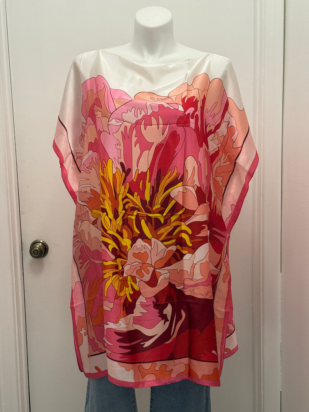 #13-13 Satin Kaftan Tunic Top/Dress