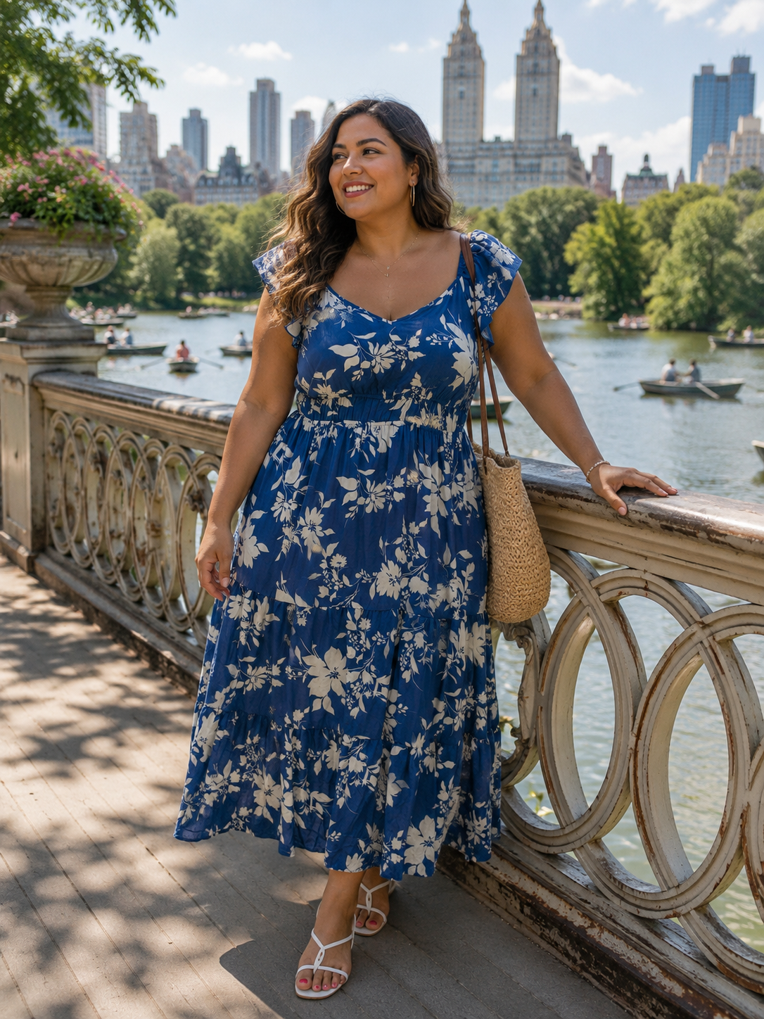 Coastal Breeze Floral Midi Dress
