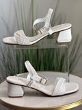 #251 Braided Woven Block Heel Sandals