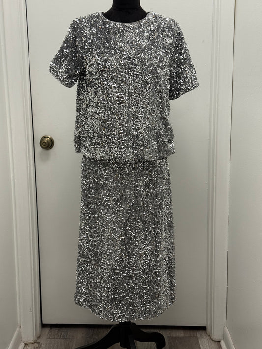 #78 Ginny 2pc Sequin Skirt Set