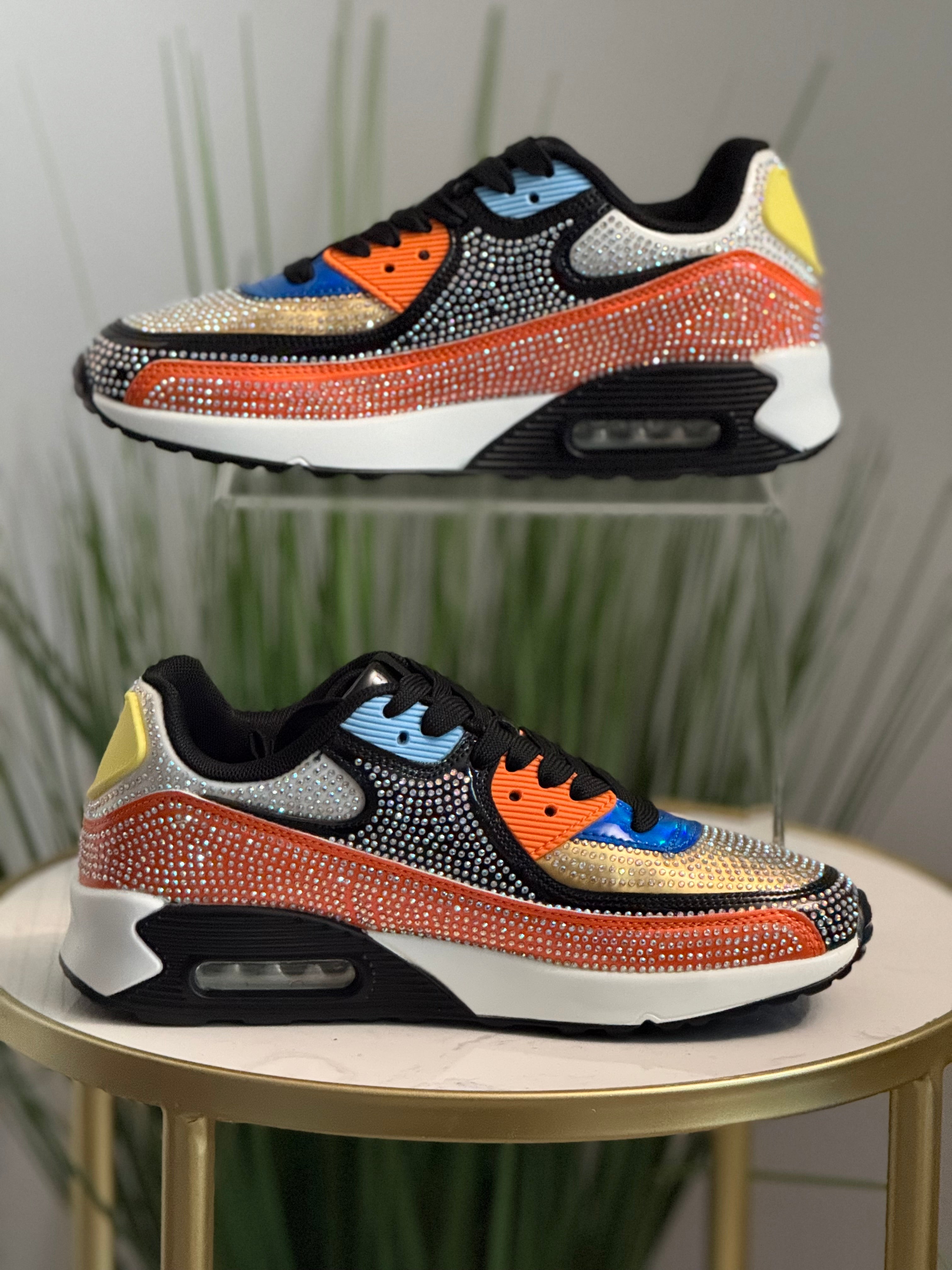 Queen Multicolor Bling Sneakers