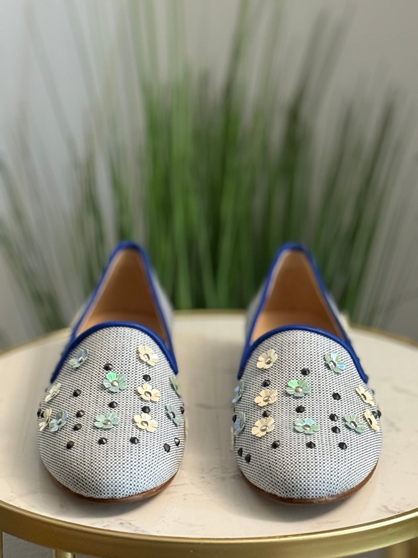 #281 Jon Josef Floral Embellished Loafer Flats