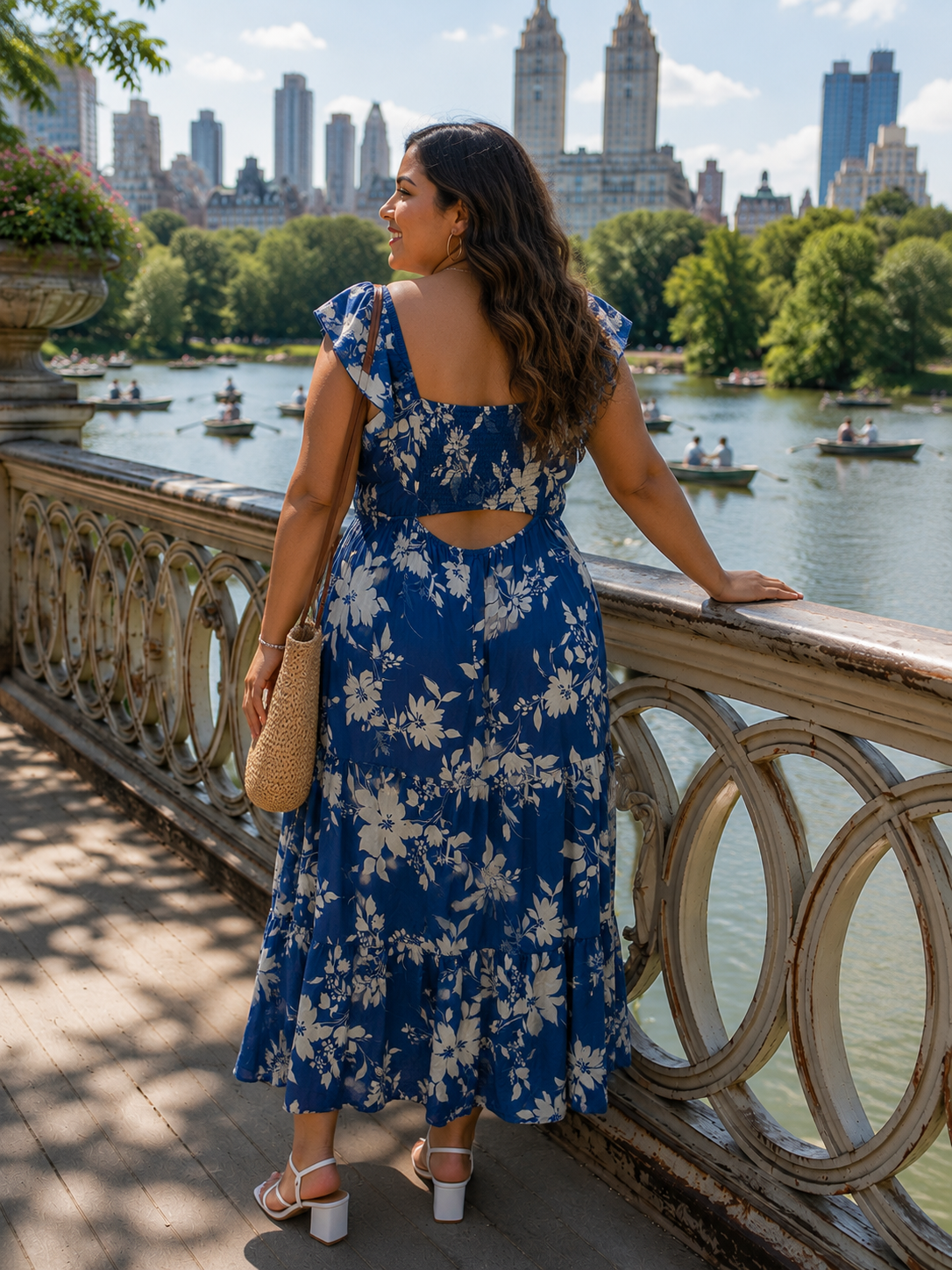 Coastal Breeze Floral Midi Dress