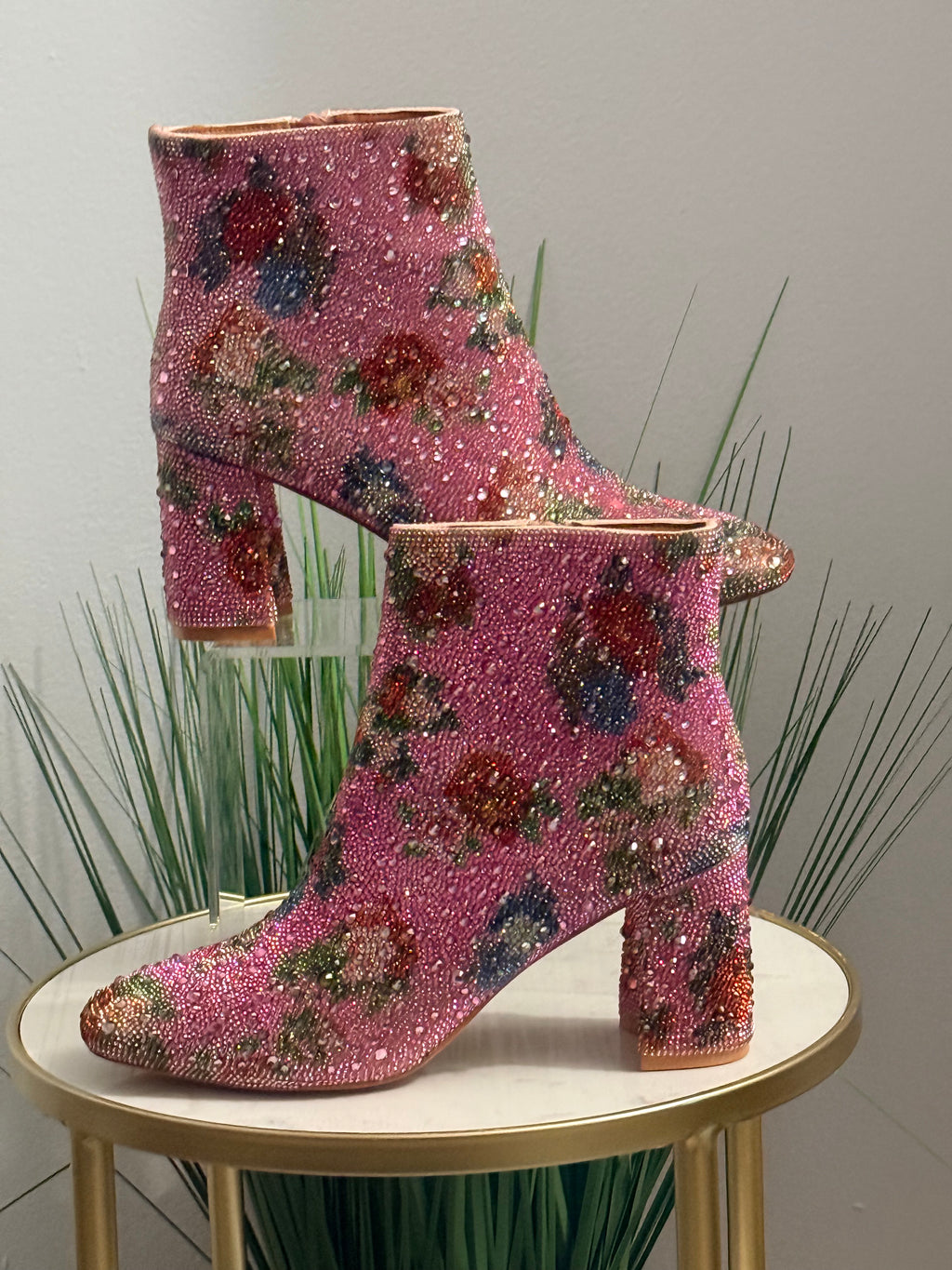 KETSBY Rhinestone Ankle Booties #230