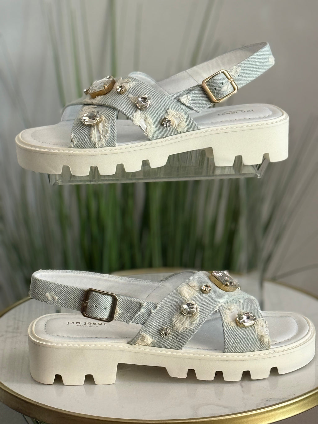 #247 Denim Lug Sole Sandal