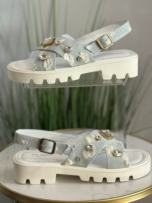#247 Denim Lug Sole Sandal