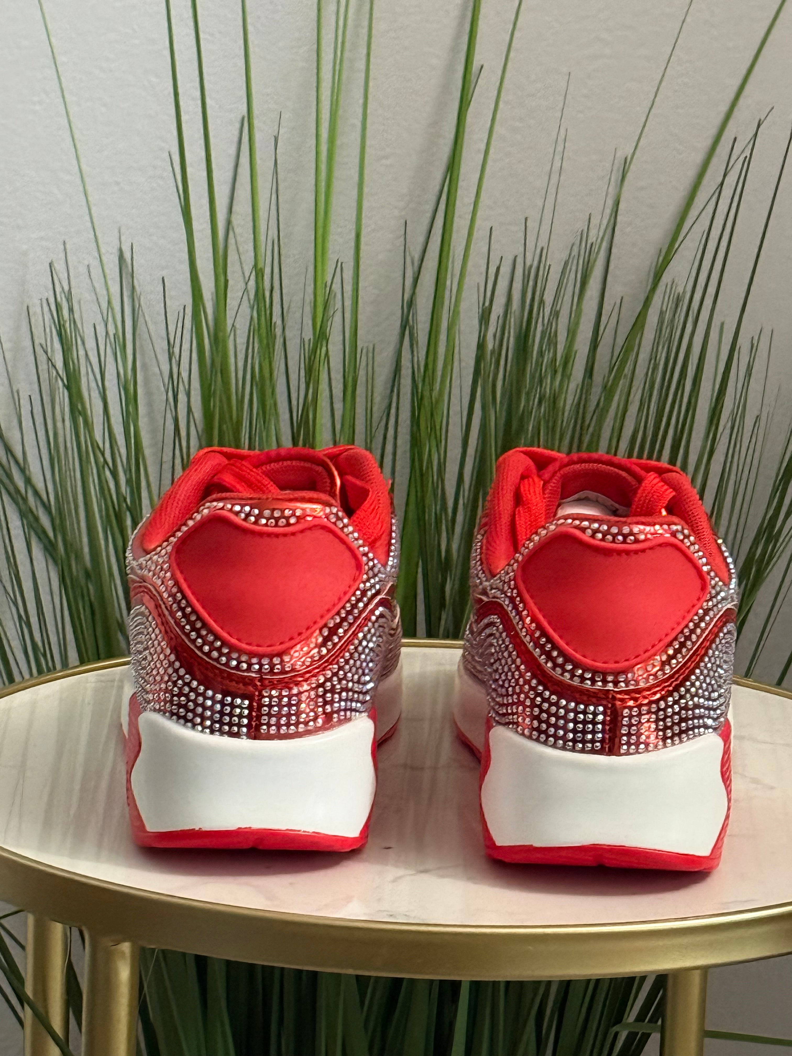 Queen Cherry Rhinestone Sneakers