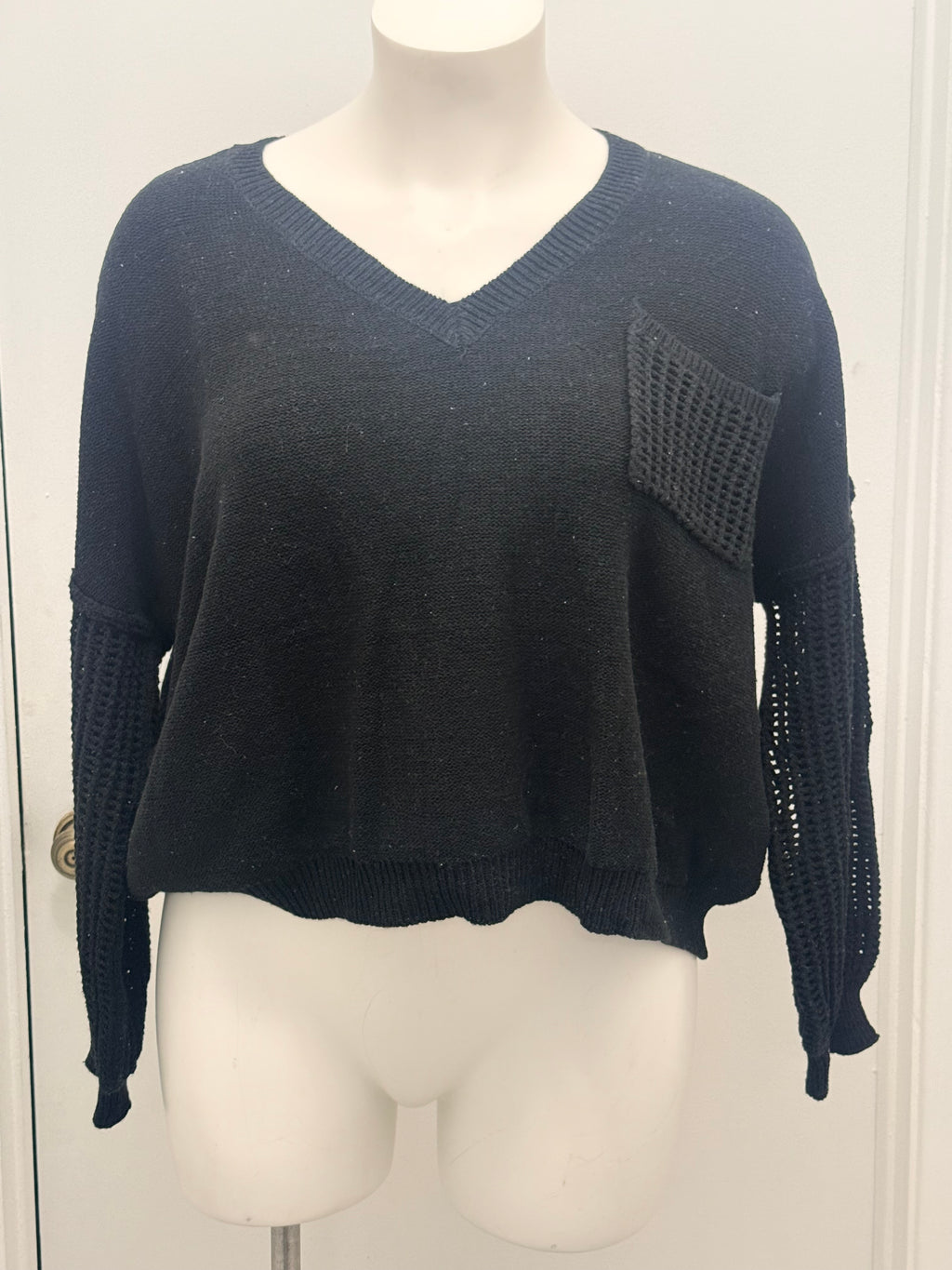 Crochet Sleeve Sweater # 190 (1x)