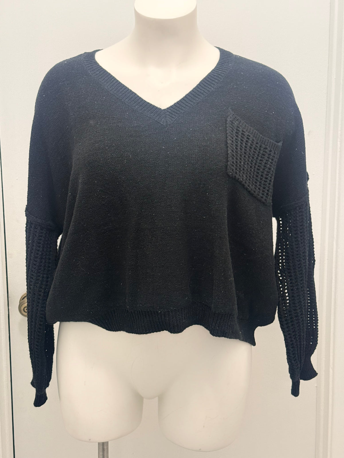 Crochet Sleeve Sweater # 190 (1x)