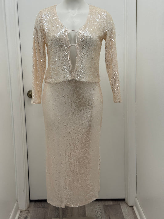 #25 2pc Sequin Skirt Set