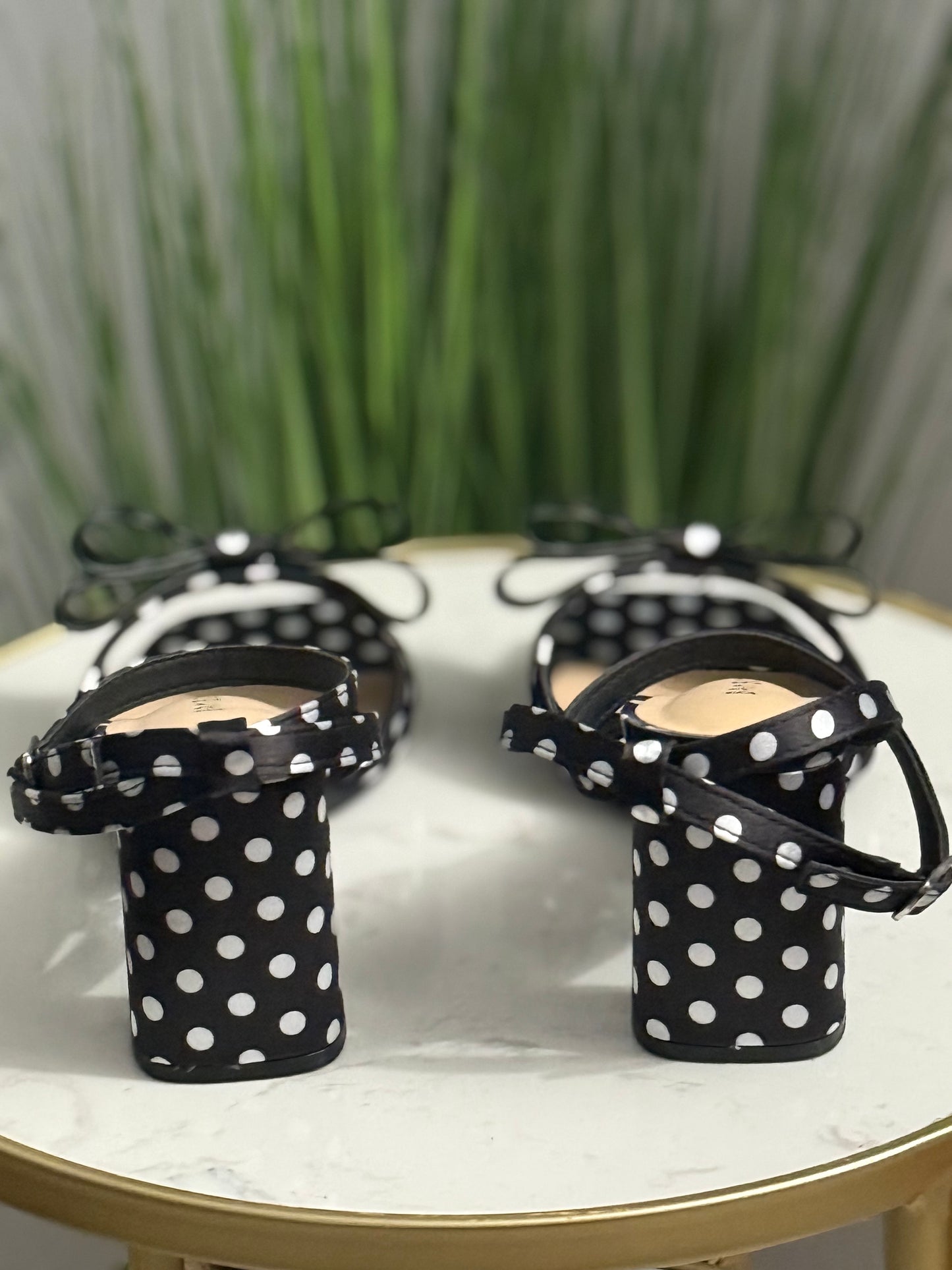 #276 Polka Dot Bow Heel