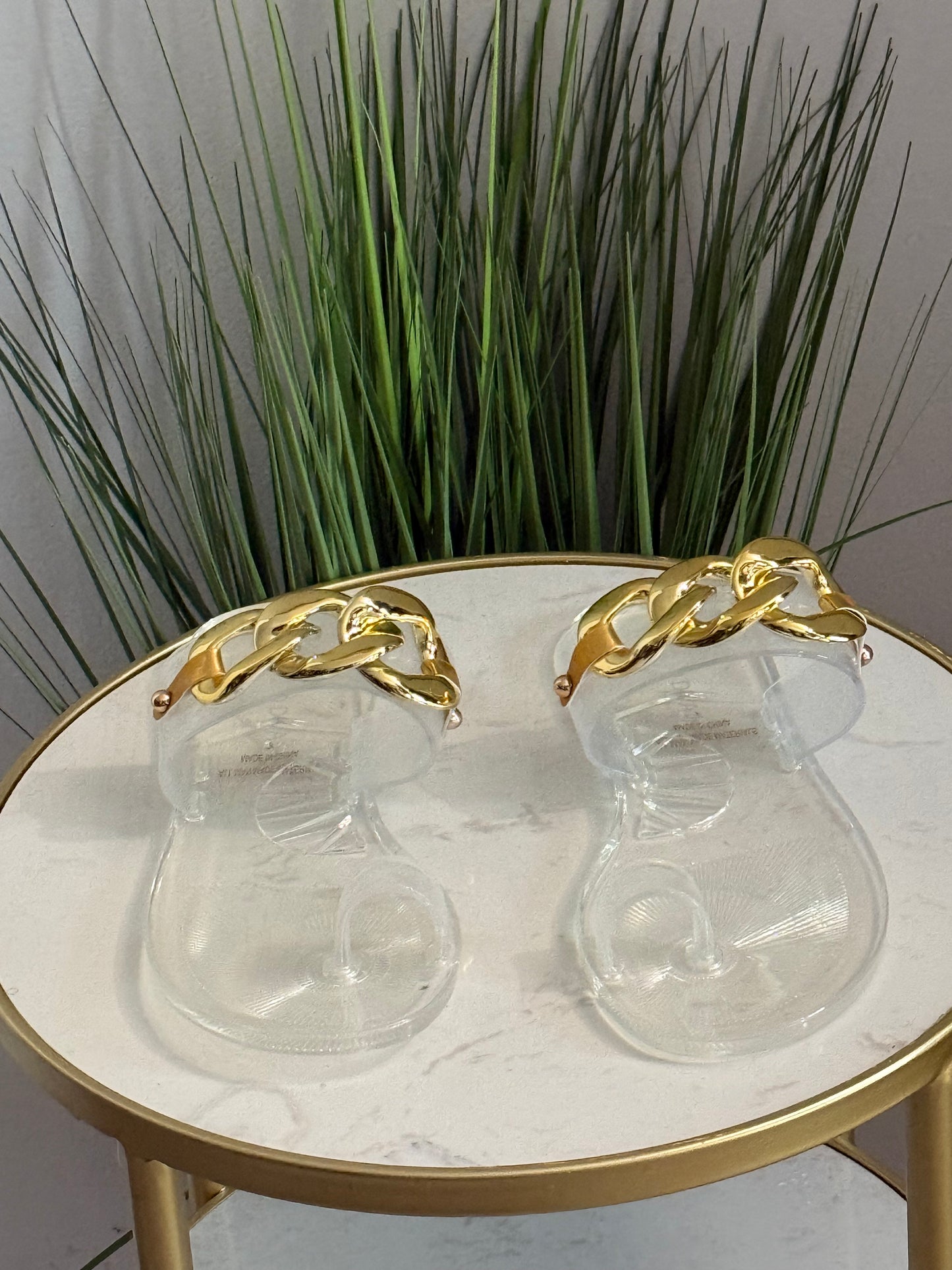#206 Clear Jelly Chain Sandals