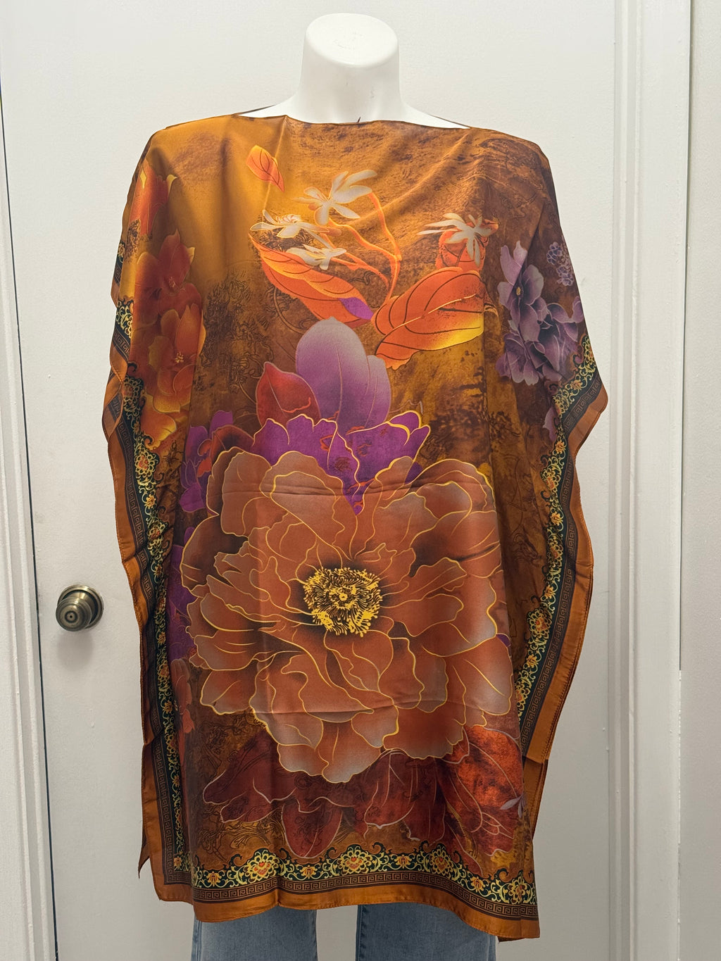 #13-9 Satin Kaftan Tunic Top/Dress