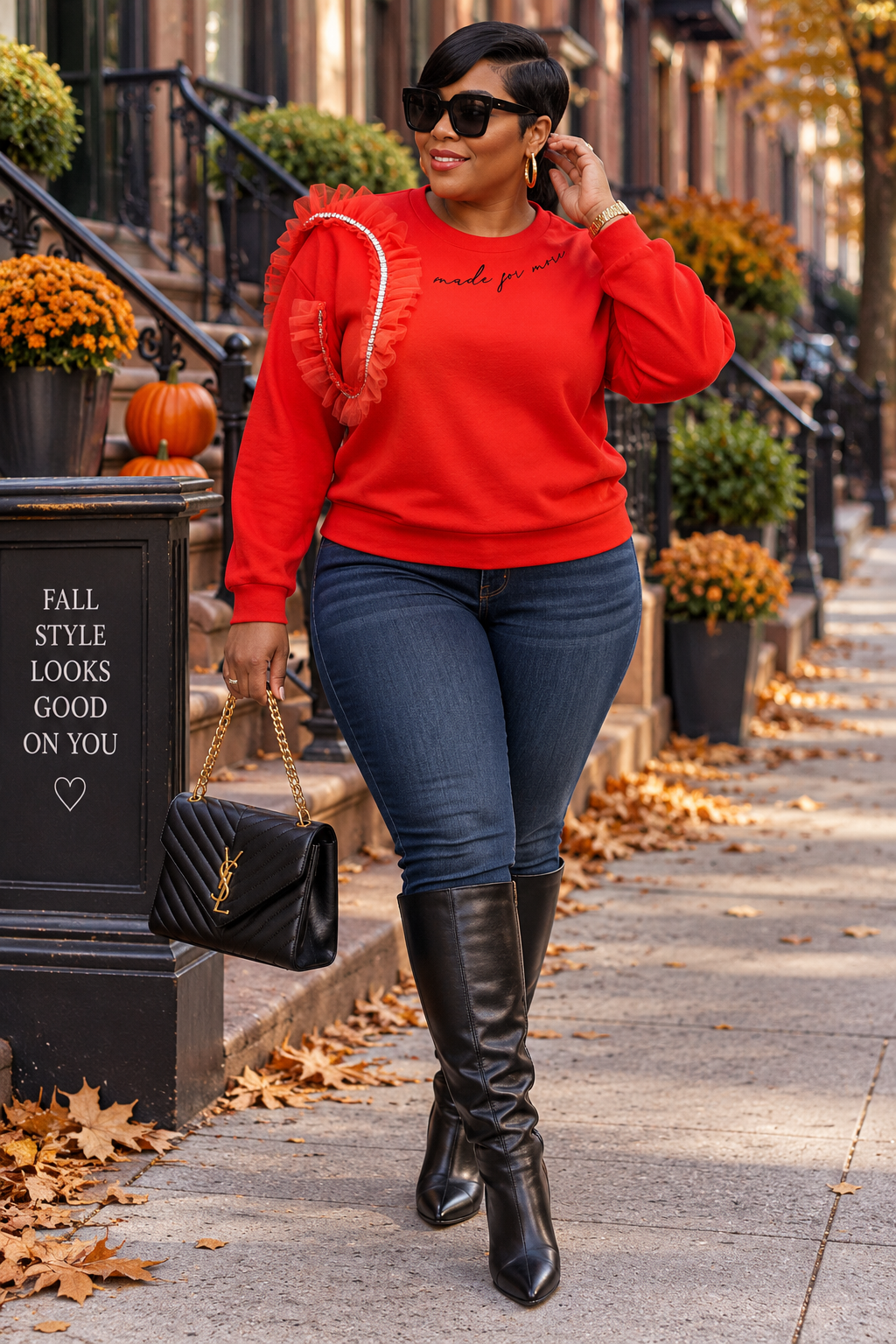 Ruffle Sleeve Sweatshirt #59