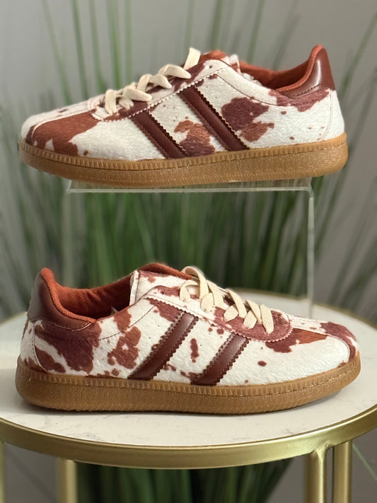 #236 Cow Print Sneakers