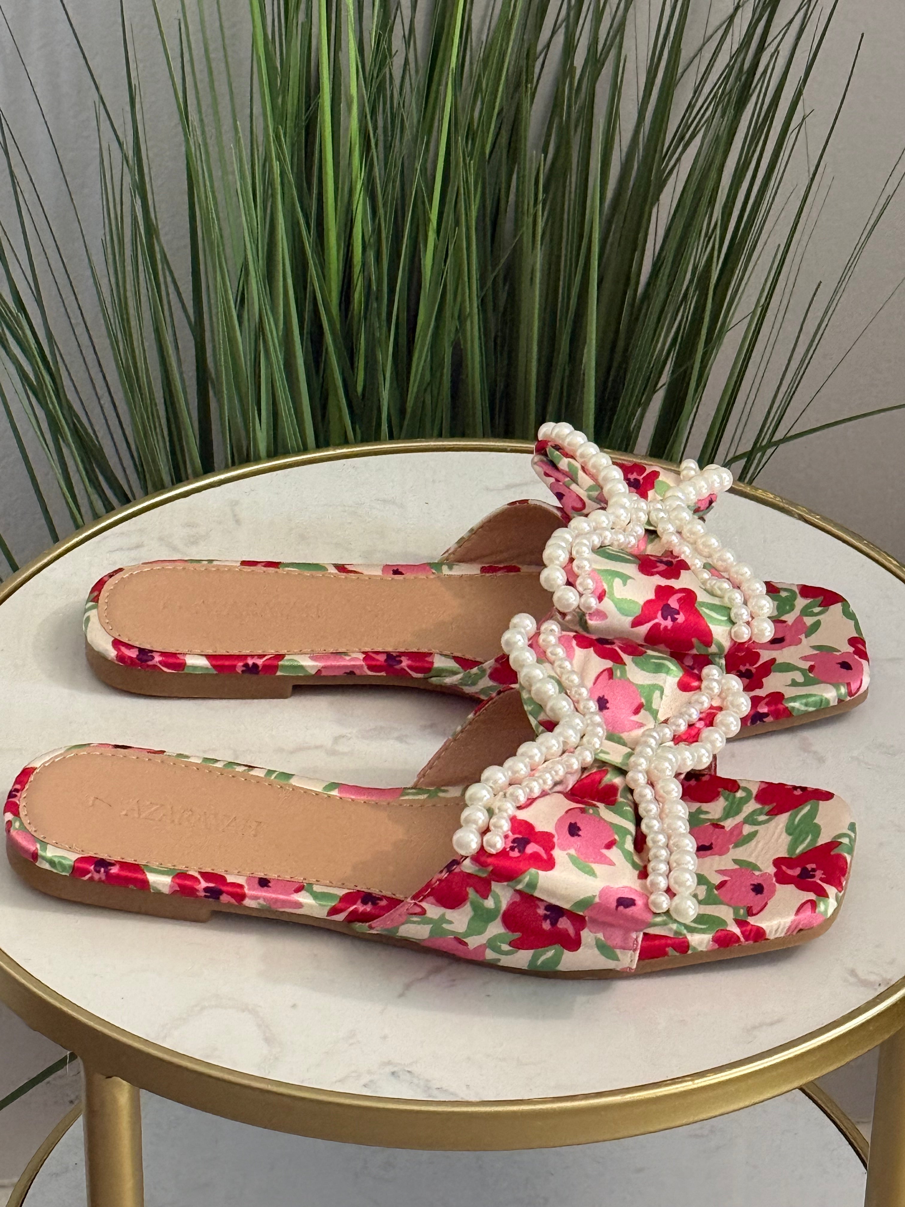#240 Sierra Red Floral Sandal