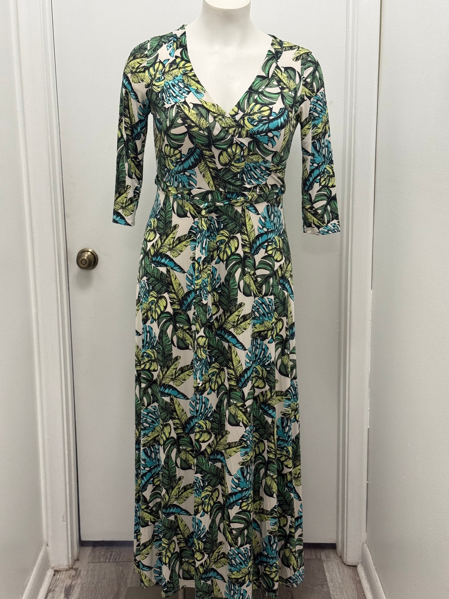 #13 Tropical Leaf Maxi Dress