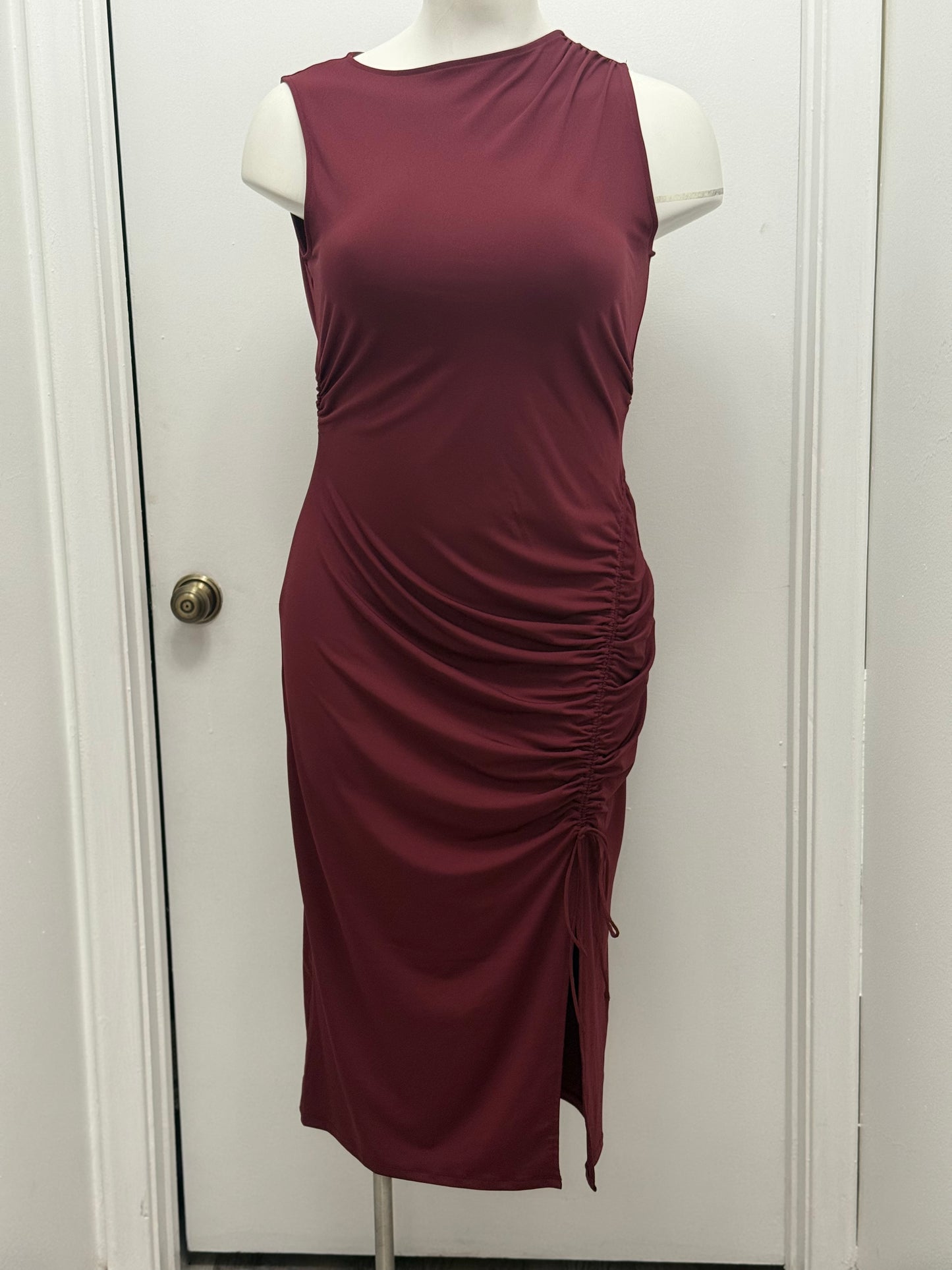 Thigh Out Ruched Dress