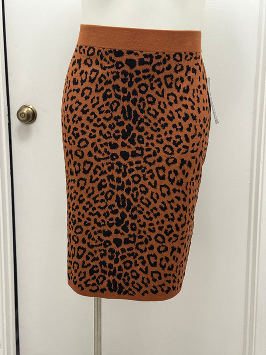 #86 leopard Knit Skirt