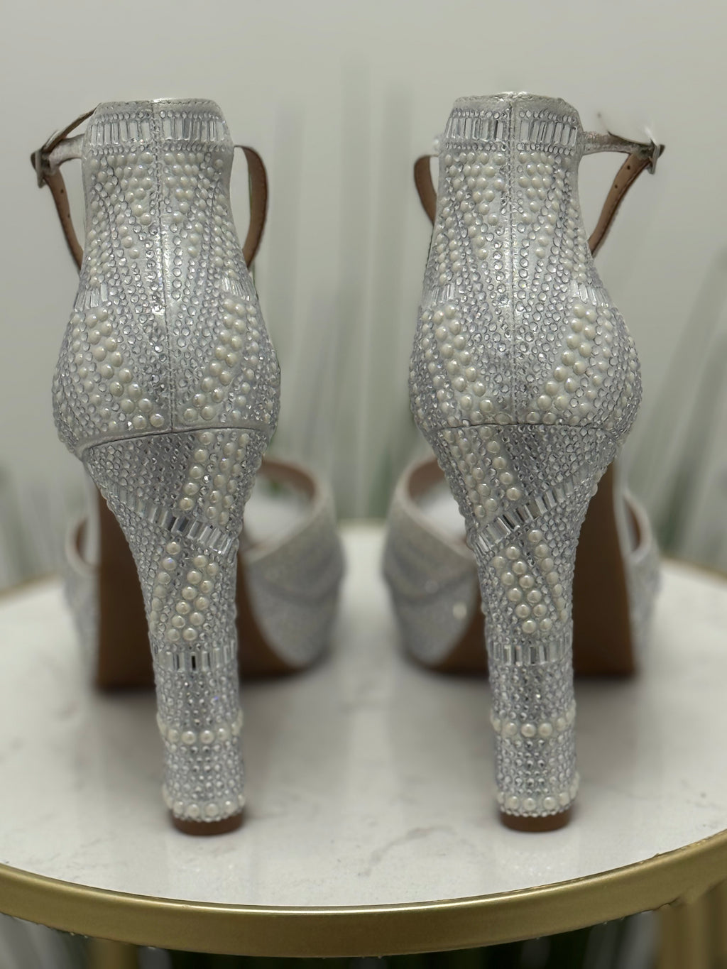 #218 Pearl Bling Heels