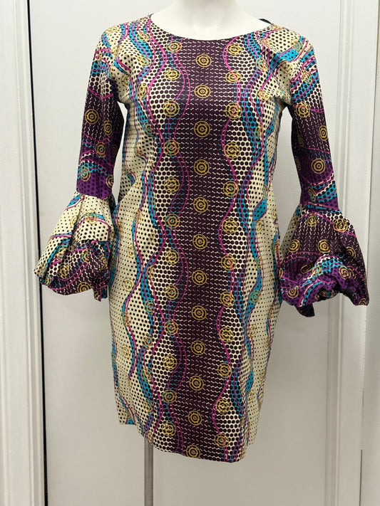 #7 Ankara Puff Wrist Dress