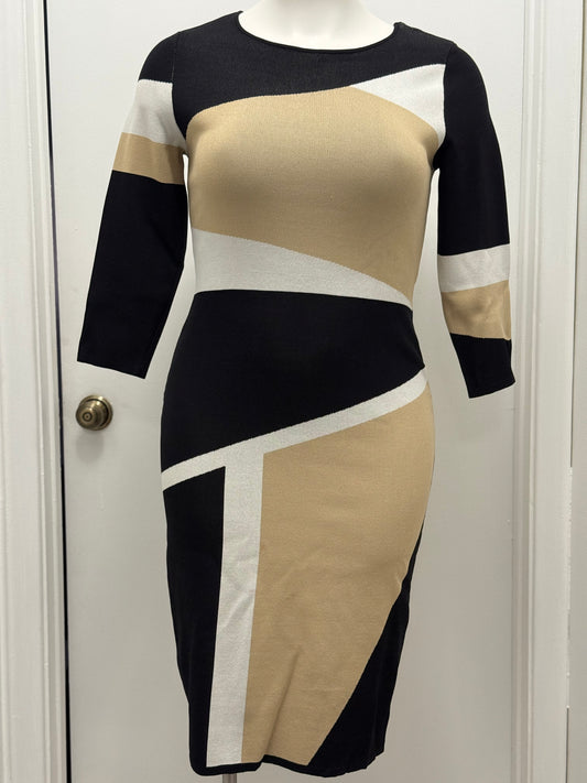 #30 color block knit dress