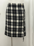 #194 Plaid & Fringe Skirt