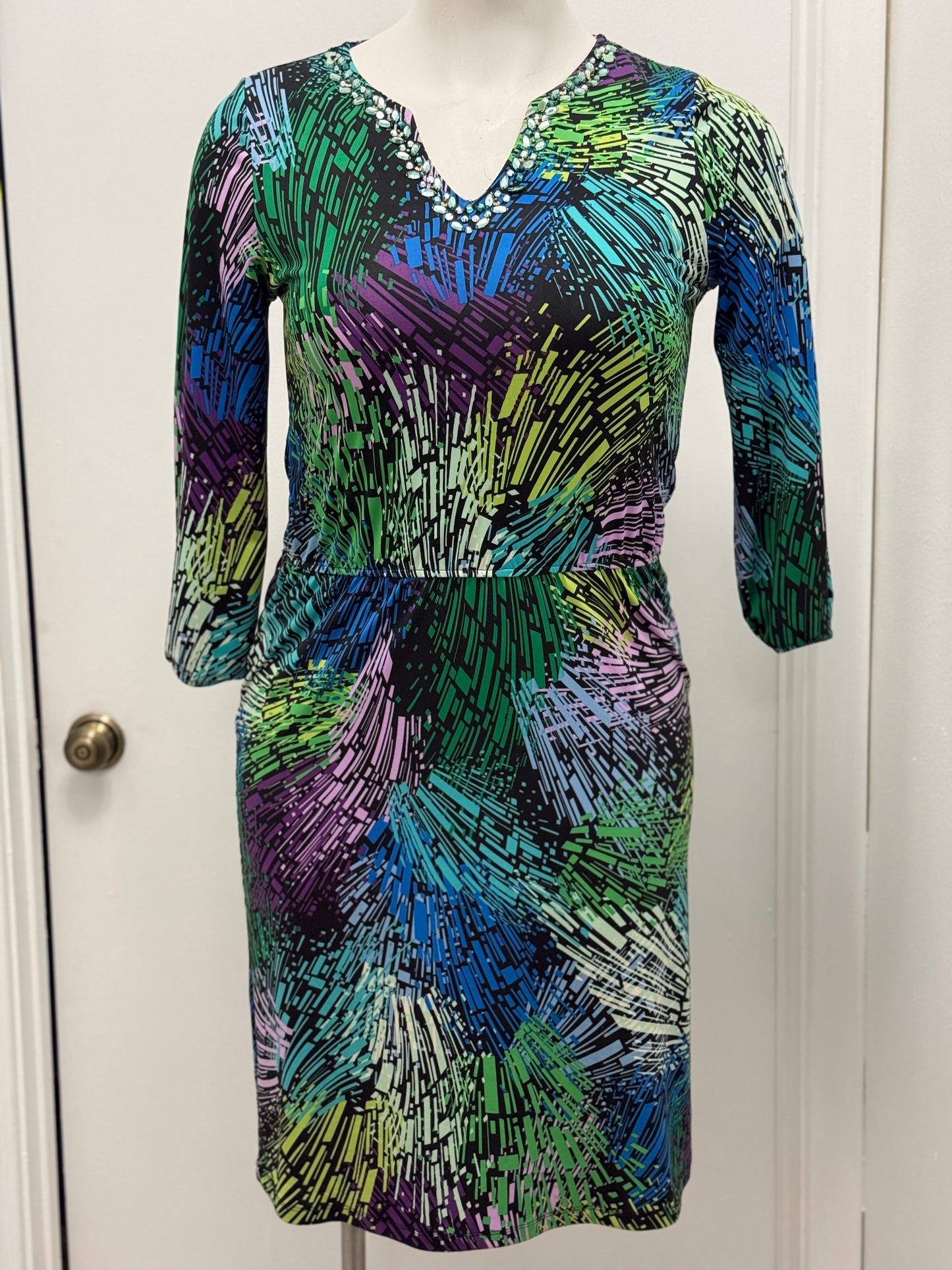 #76 Gem Vneck Dress