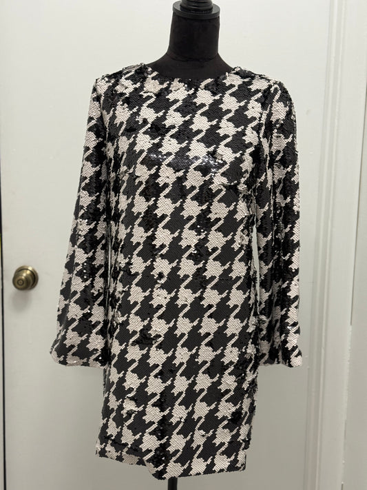 #355 Sequin Houndstooth Dress