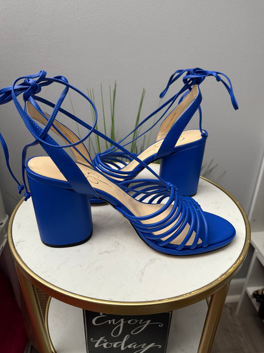 #28 Blue Strappy Heels