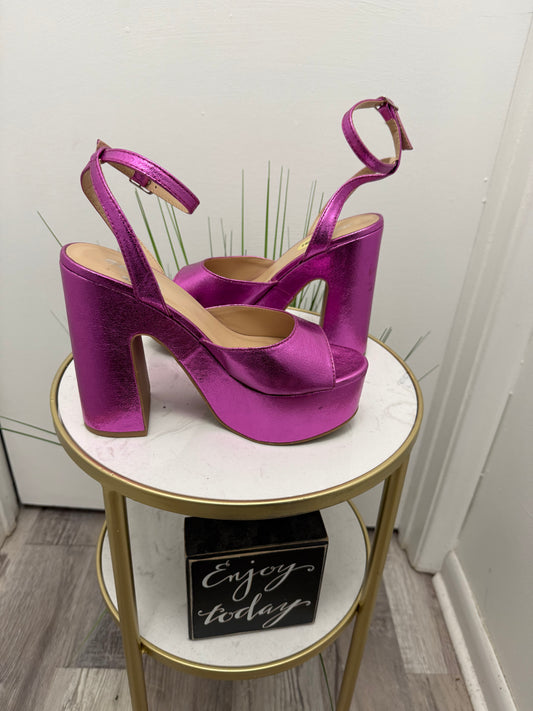 #190 Metallic Pink Platforms