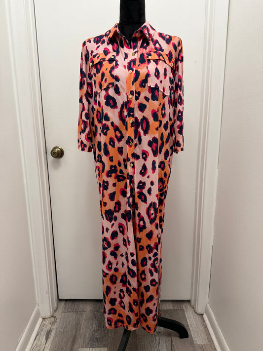 #20 Pink Leopard Shirtdress