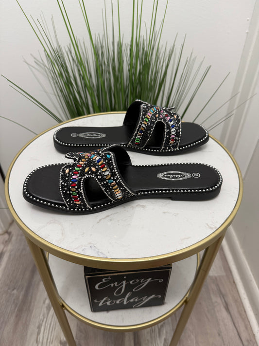 #345 Black Multi Sandal