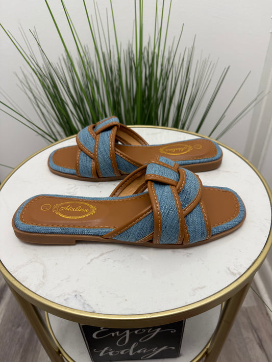 #315 Denim Knot Sandal