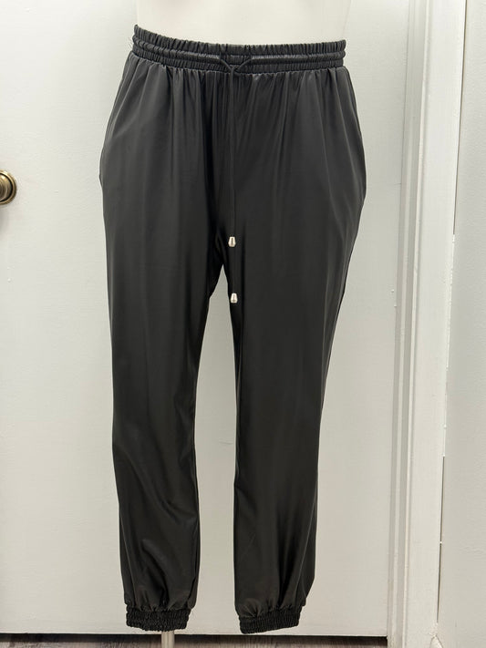 #79 Faux Leather Joggers