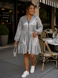 #178 Sequin Babydoll Dress with belt
