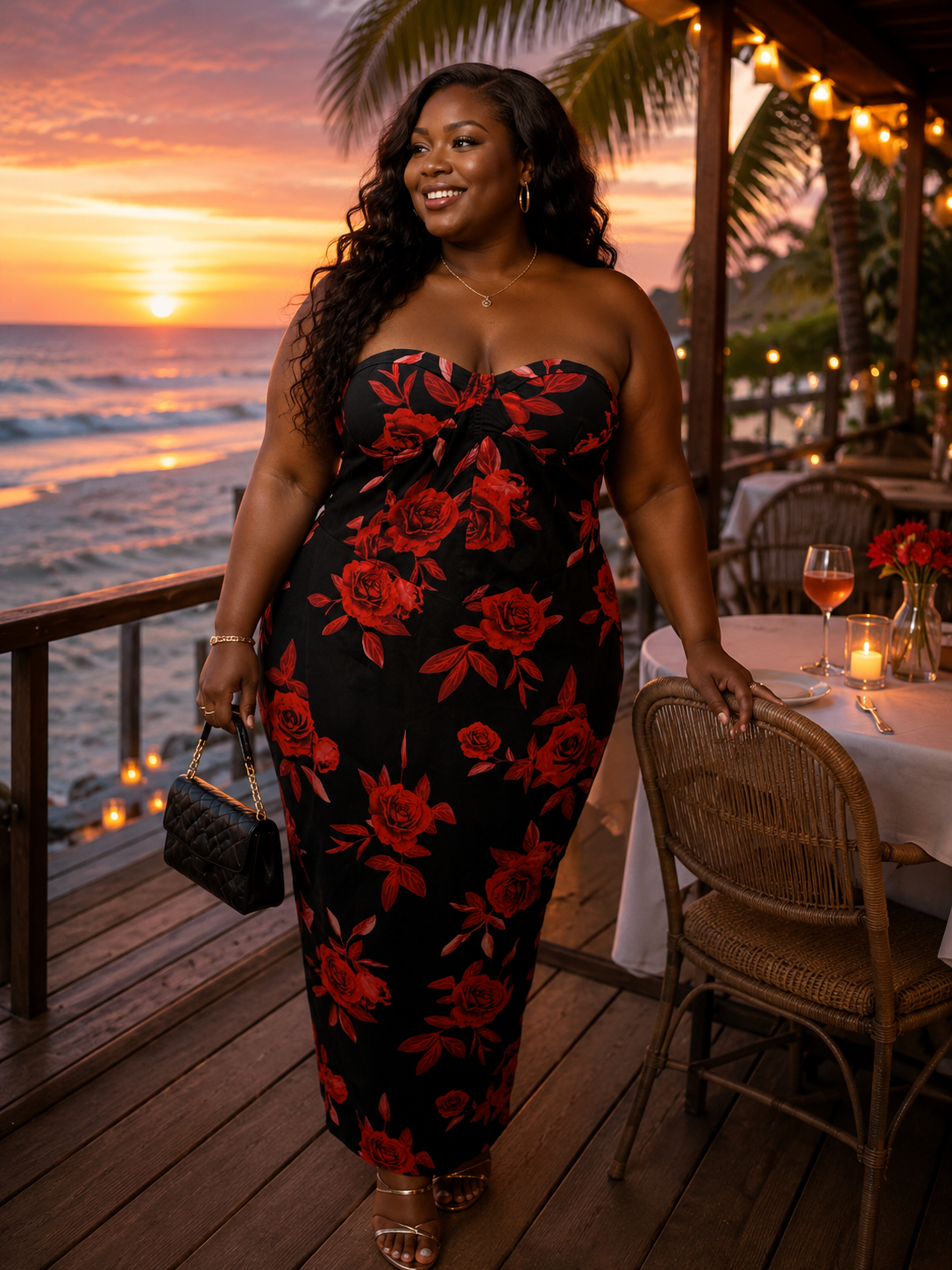 #79 Strapless Bodycon Midi Dress