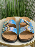 #207 Ocean Glitter Sandals