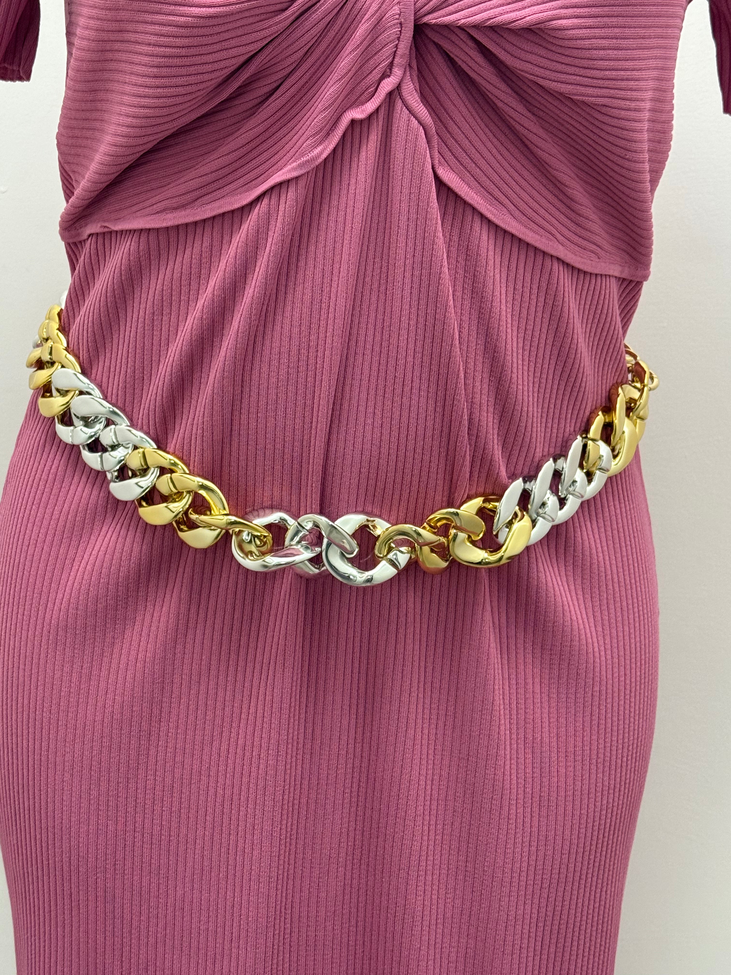 #337 Two Tone Chain Link Belt 44inches