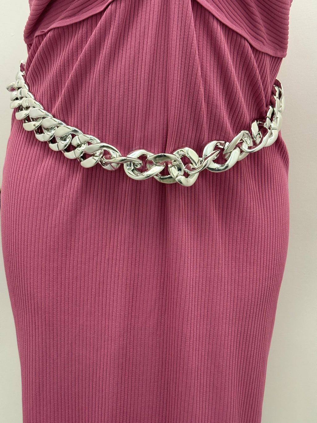 #340 Silver Chain Link Belt (44 inches)
