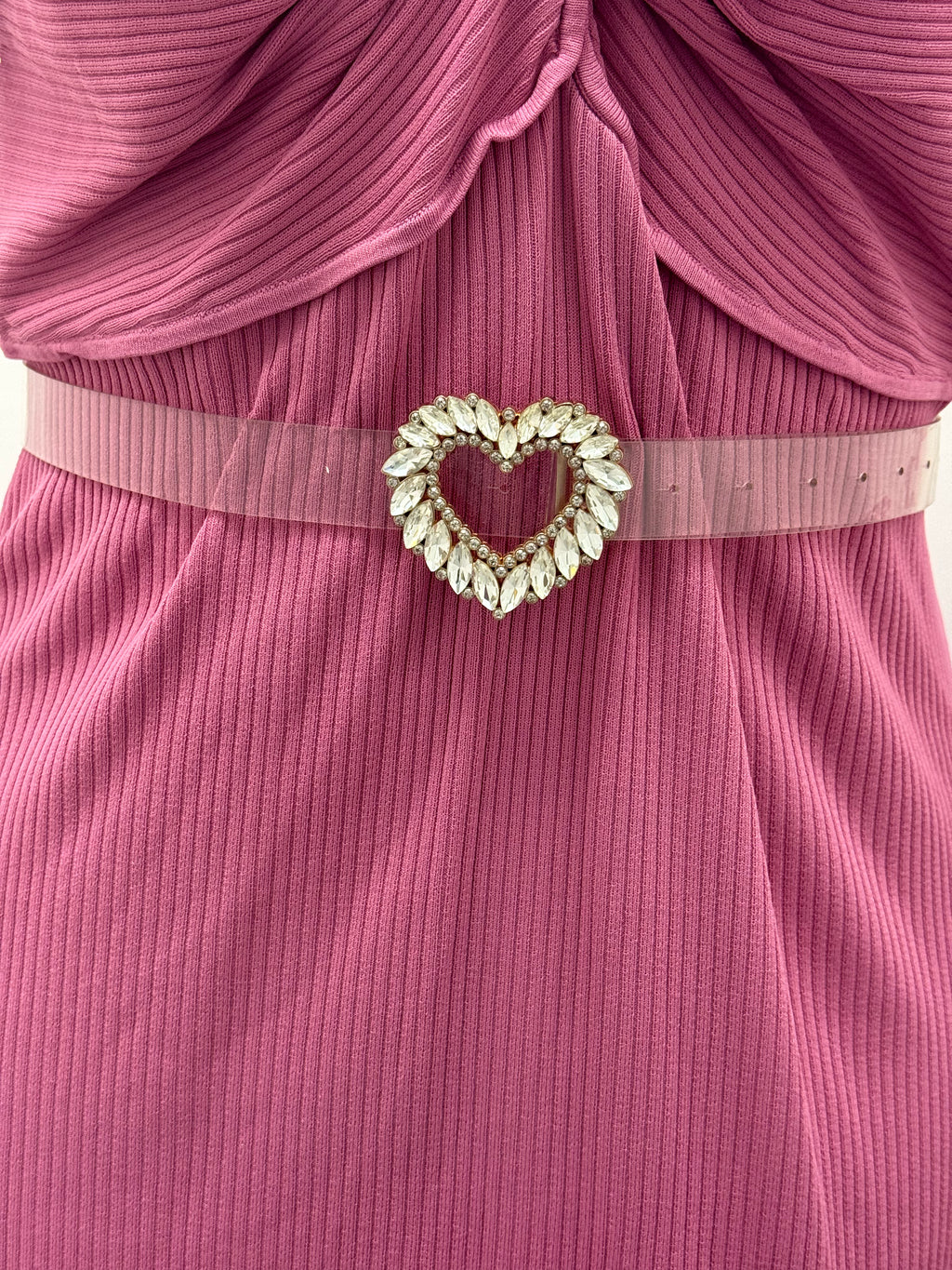 #349 Transparent Clear Heart Belt (Plus)